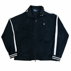 VTG Polo Ralph Lauren Full Zip Up Jogger Sweatshirt Zip Up Men's XL Black